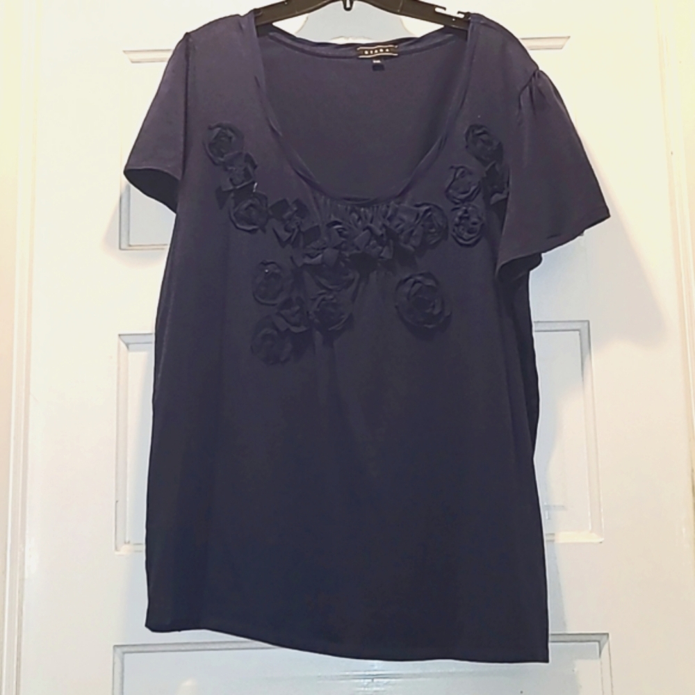 Kiara XXL Navy Blue short sleeve T-shirt